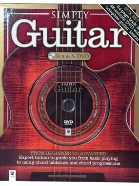 SIMPLY GUITAR DVD & 64 Page Book box set designed for beginner guitarists.